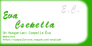 eva csepella business card