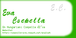 eva csepella business card